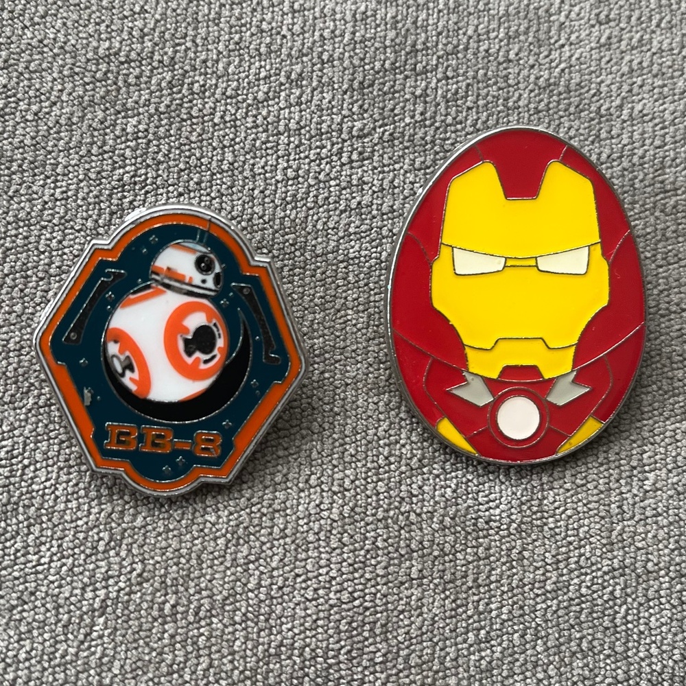 Disney Pins - BB-8 and Iron Man